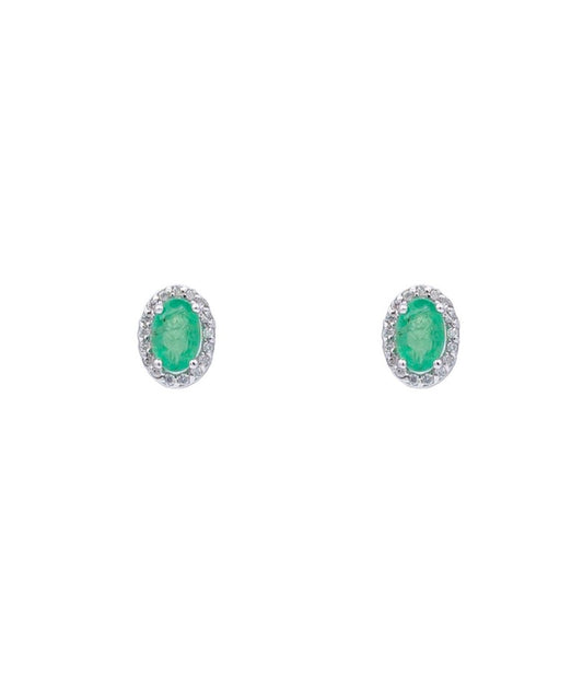 Pendientes de esmeralda y diamantes - Riviere Joyeros