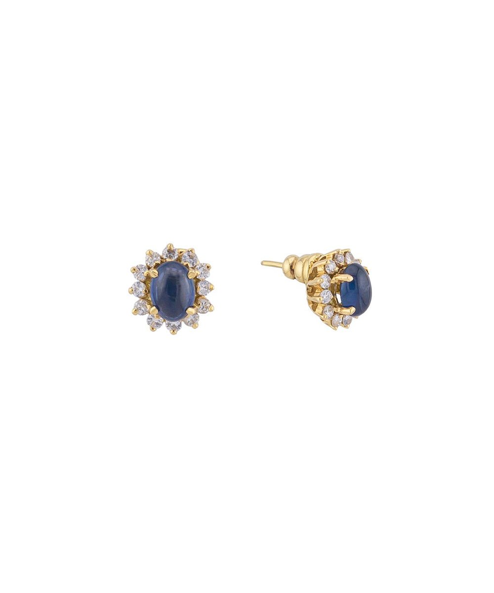 Pendientes vintage de zafiro y diamantes - Riviere Joyeros