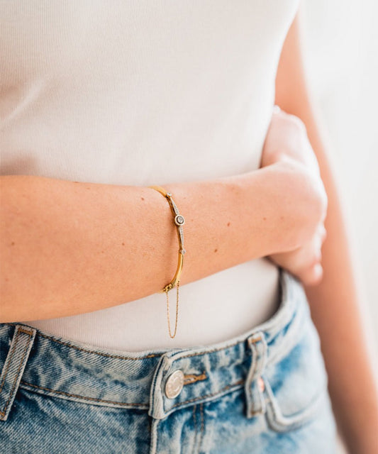 Pulsera antigua de pedida con diamantes - Riviere Joyeros